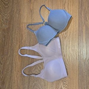 VICTORIAS SECRET SPORT BRA AND VICTORIAS SECRET PUSH UP BRA 34DD.   #5975